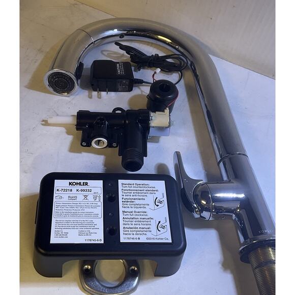 Kohler 72218-B7-CP Sensate Touchless Kitchen Sink Faucet Chrome Pre Owned - Picture 1 of 9